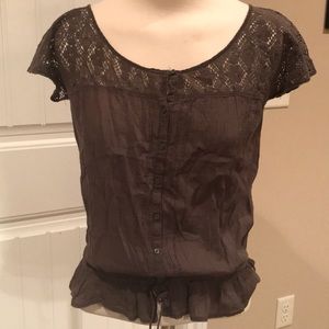 Boho lace and gauze top